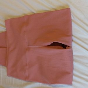 NWOT Women's Ribbed Soft Coral Pink Ribbed Yoga Pants